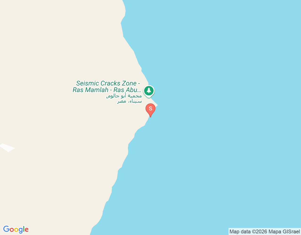 Mapa da localização de Ras Malah