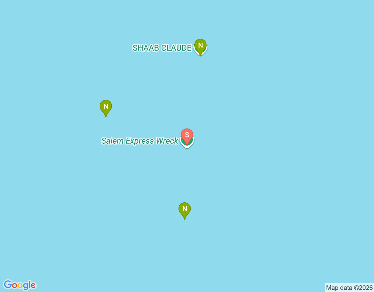 Mapa da localização de Salem Express
