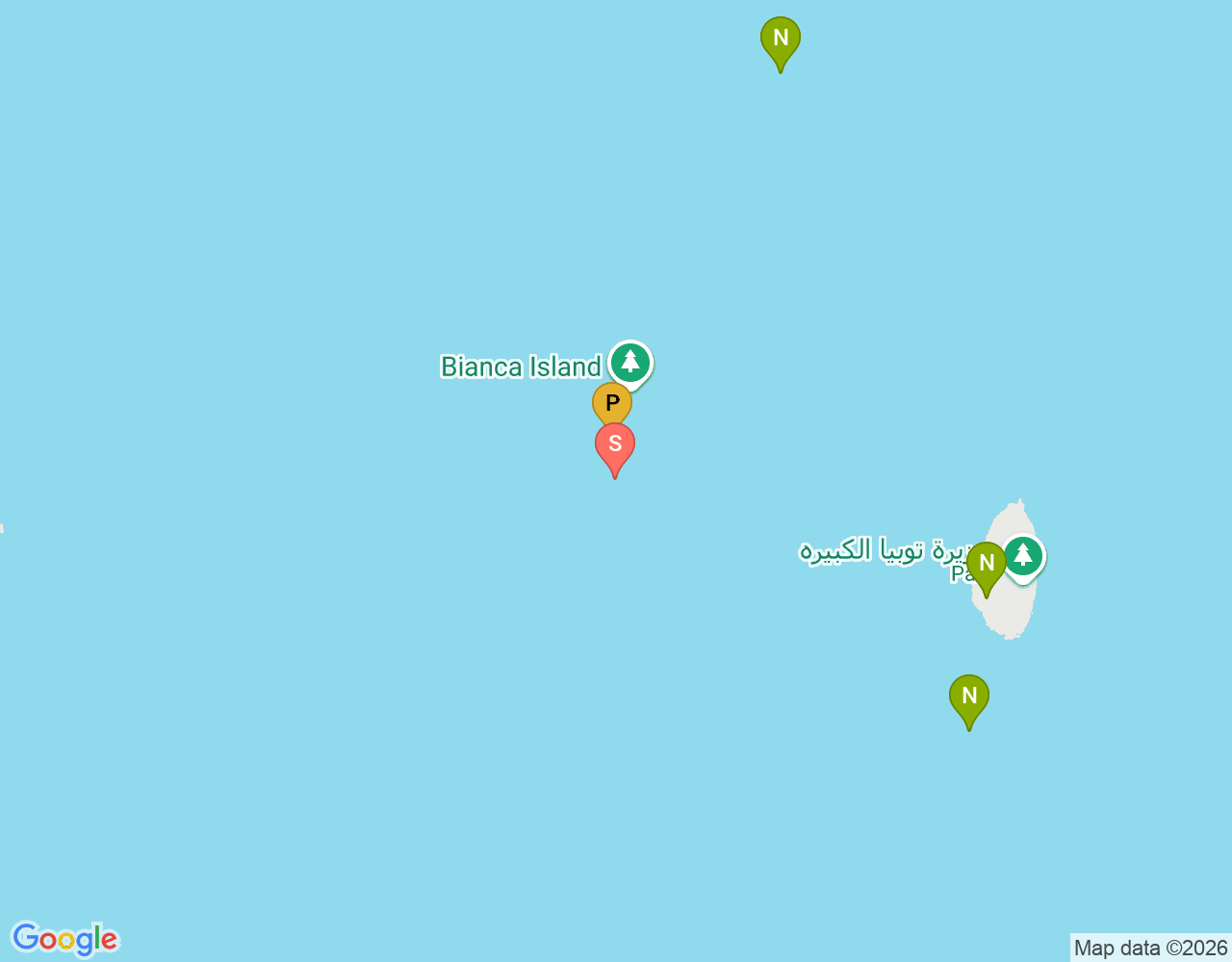 Mapa da localização de Sandy Island