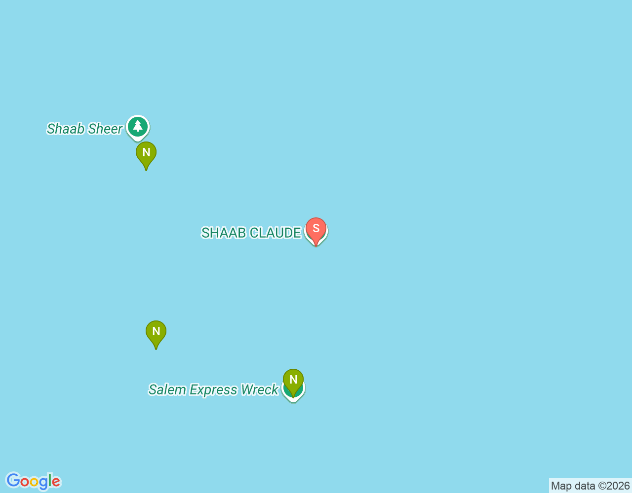 Mapa da localização de Shaab Claude