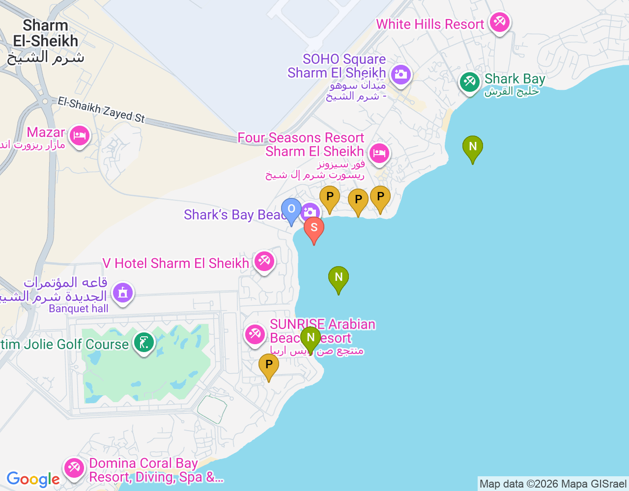 Mapa da localização de Shark's Bay