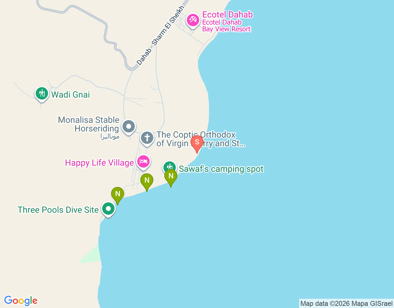 Mapa da localização de South Oasis