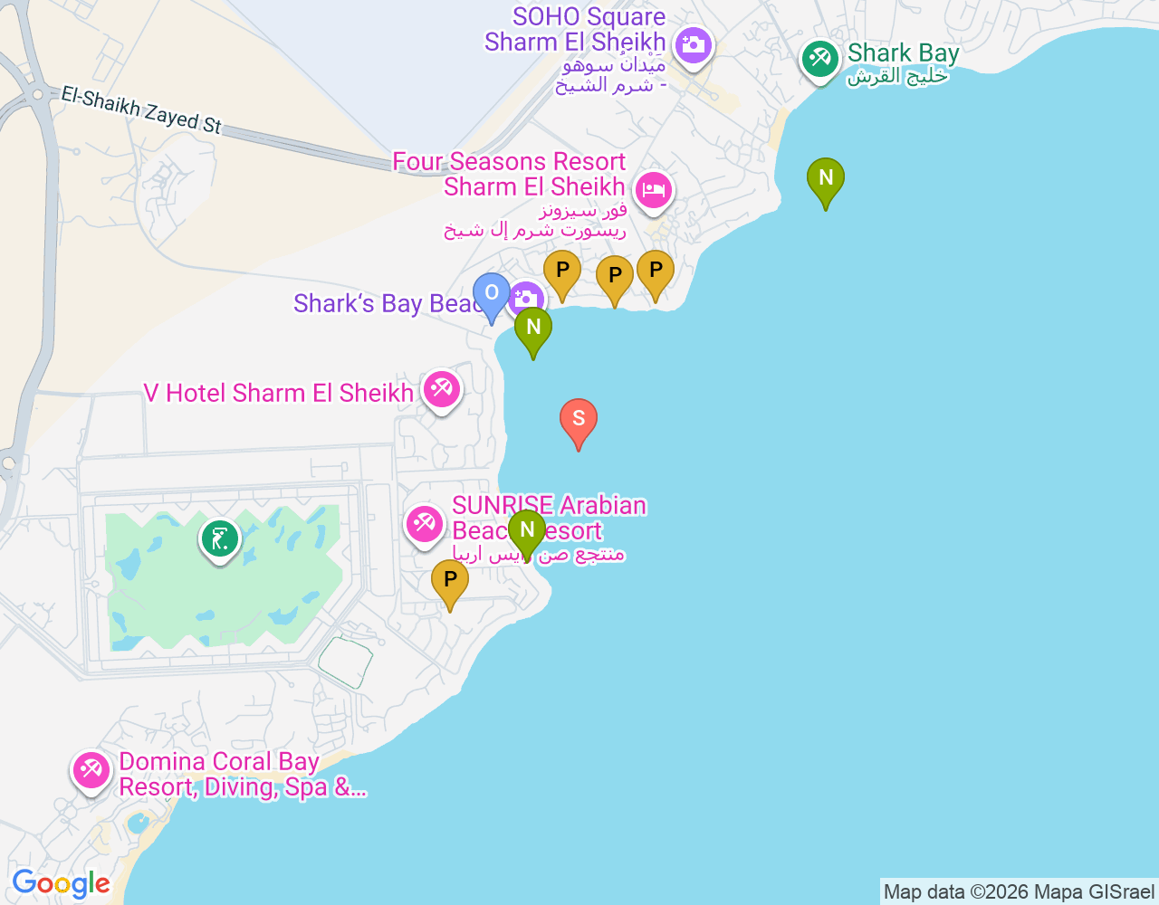 Mapa da localização de Shark's Bay