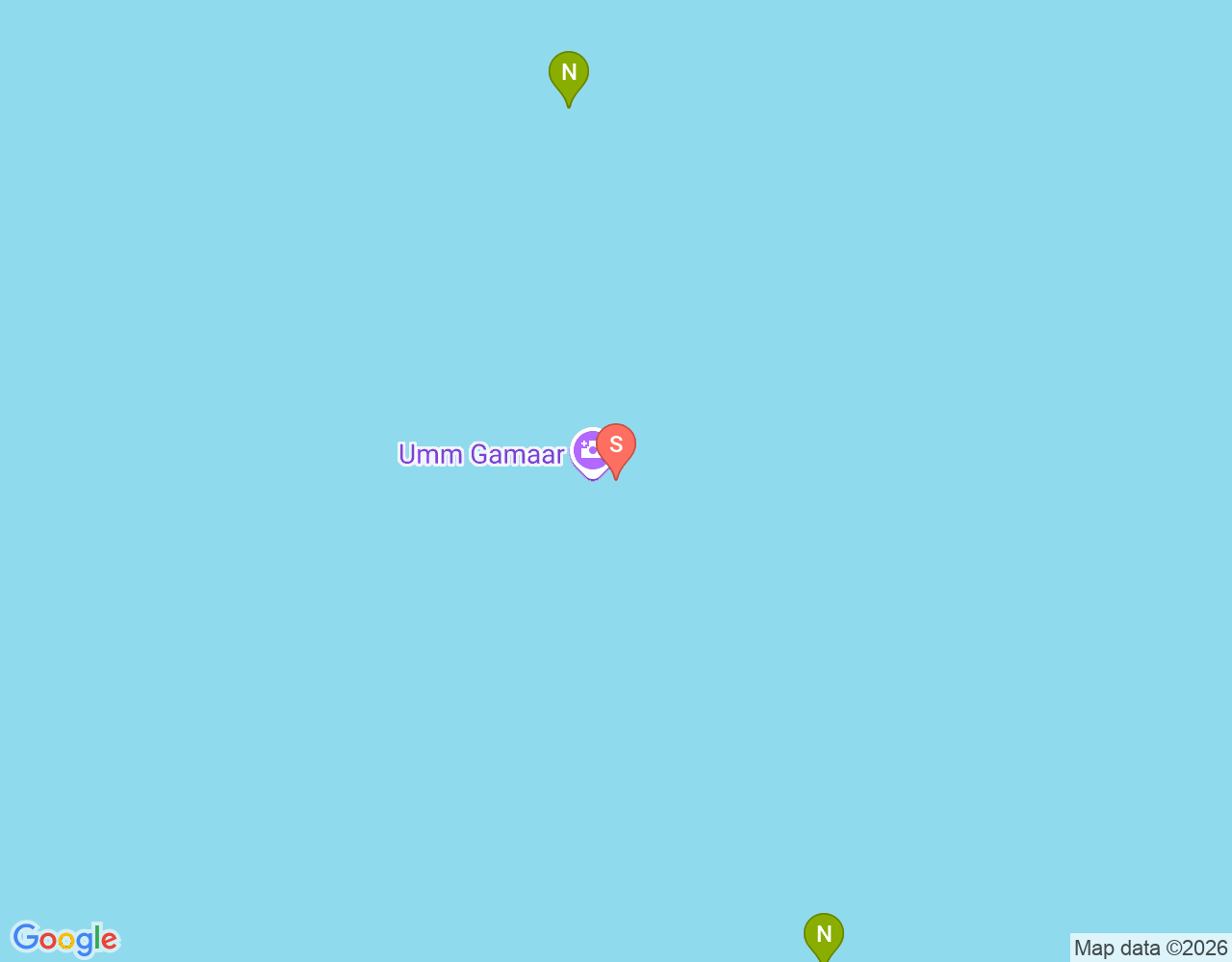 Mapa de ubicación de Umm Gamar