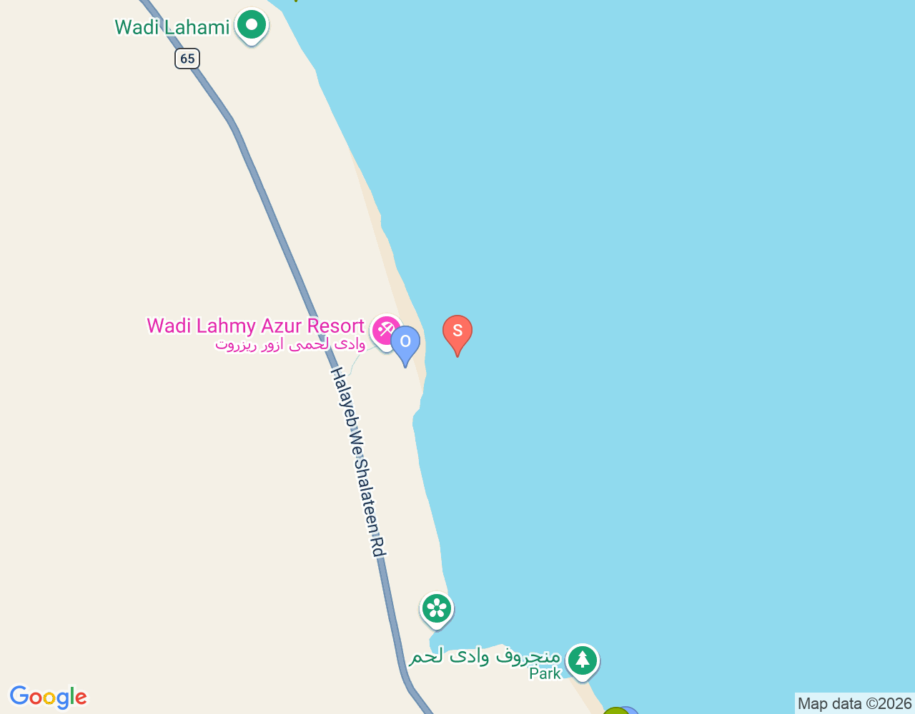 Mapa de ubicación de Wadi Lahmy Azur Housereef