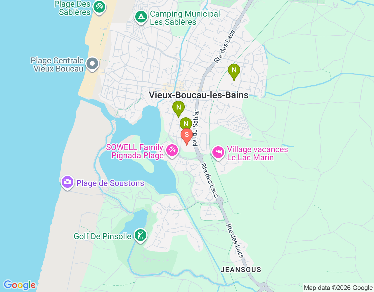 Mapa de ubicación de Aloha surf & glisse