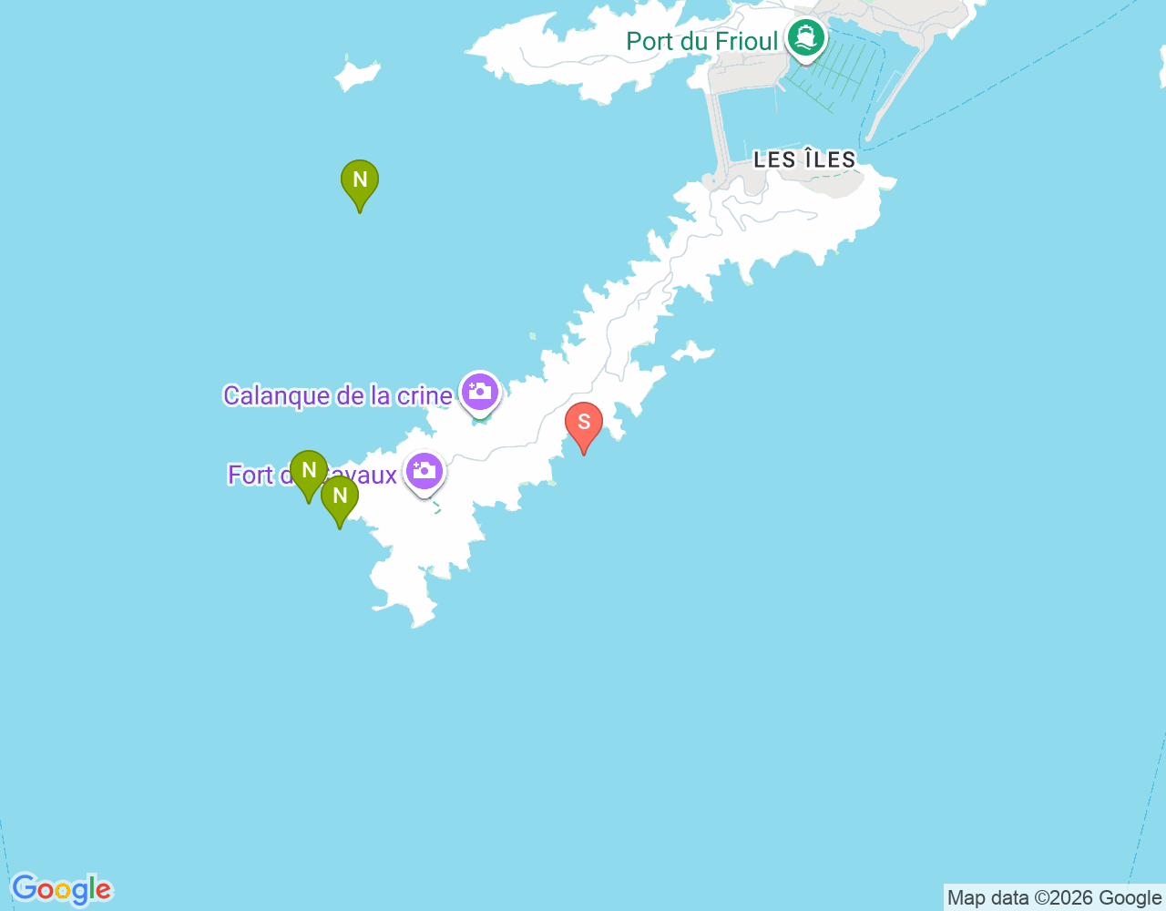 Amphores du frioul location map
