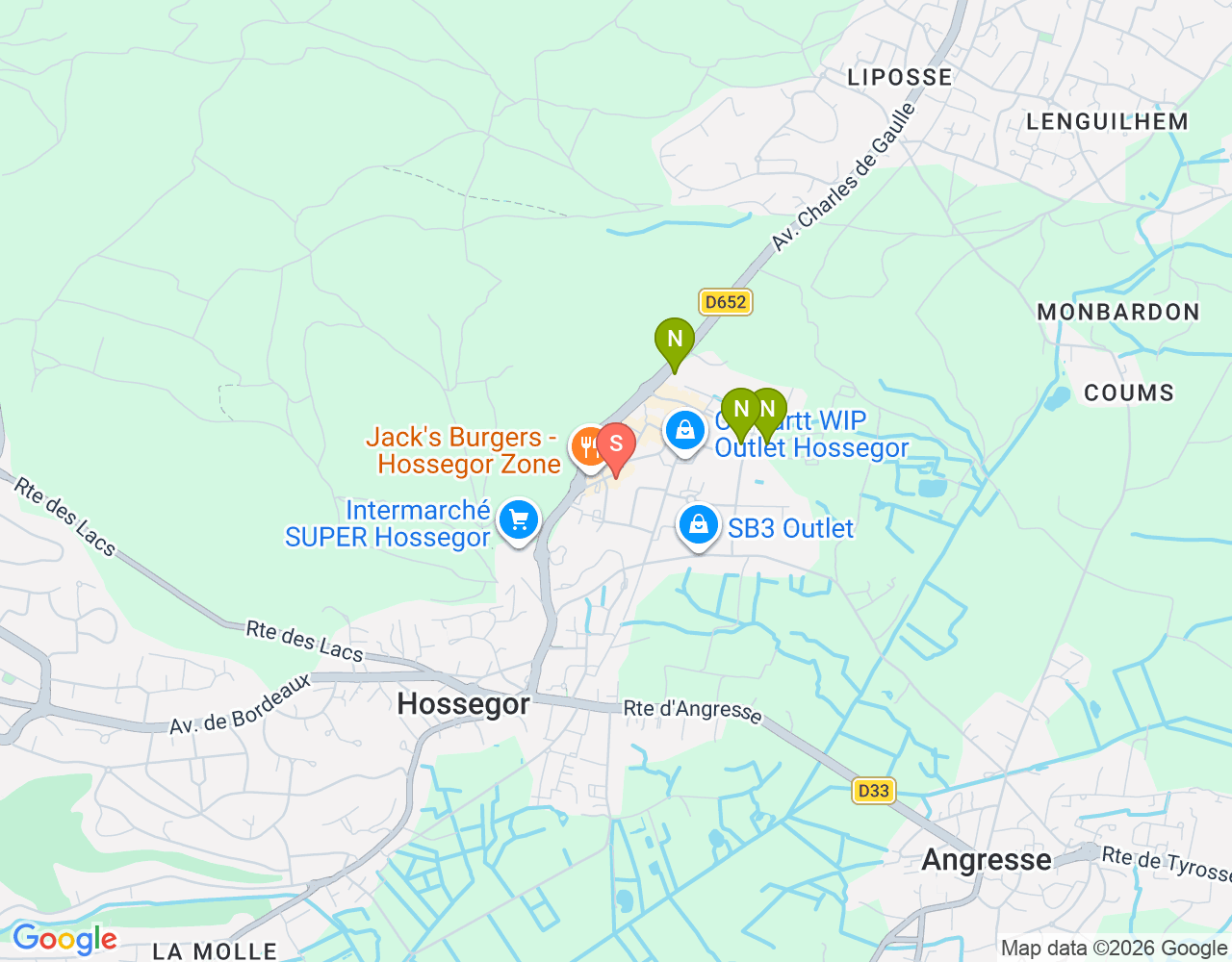 Billabong Outlet location map