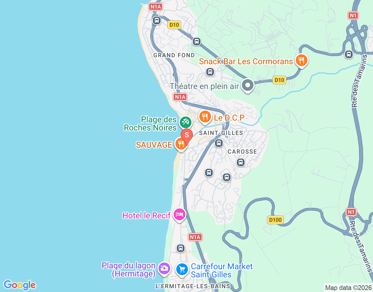 Mapa da localização de Bleu Marine Réunion
