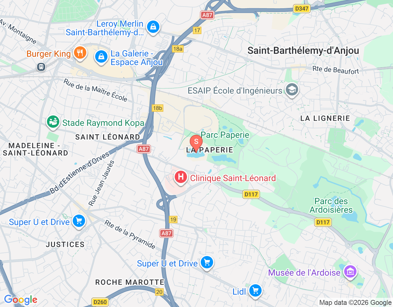 Mapa da localização de Carrière des Frênaies