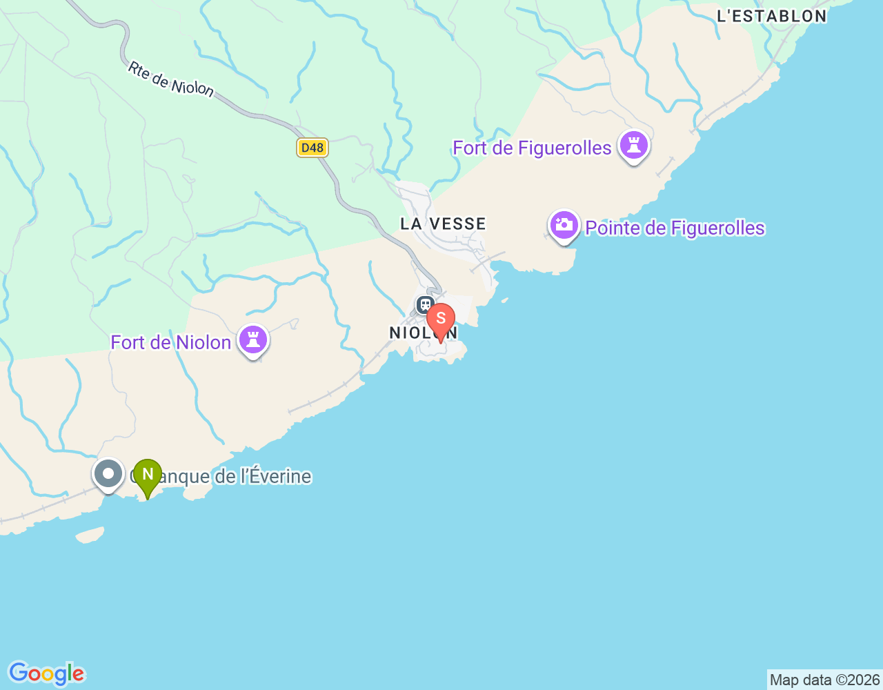 Mapa da localização de Centre UCPA - Niolon