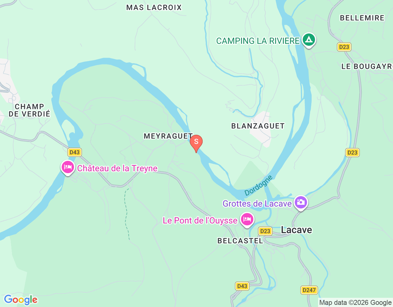 Mapa da localização de Émergence de Meyraguet