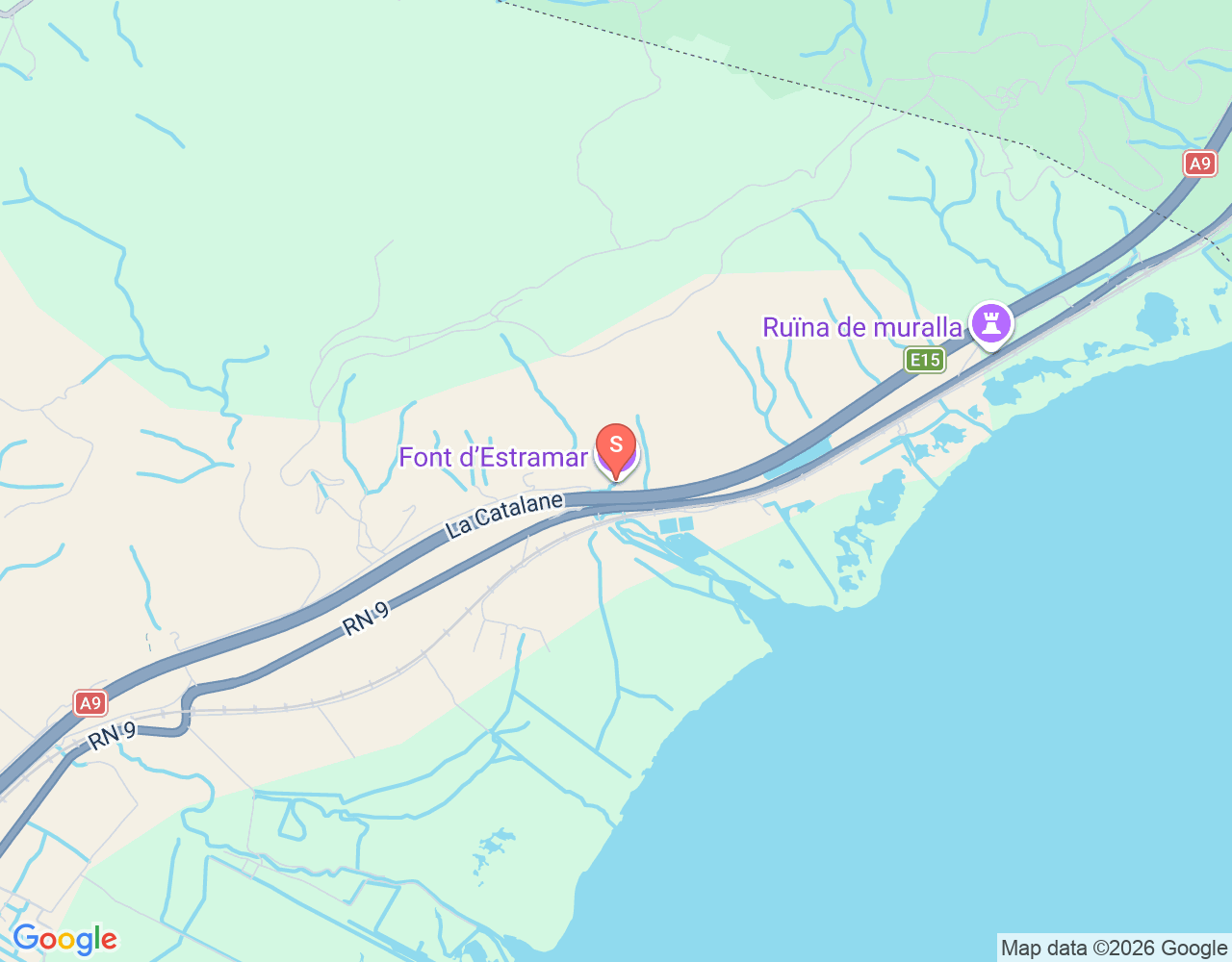 Mapa da localização de Font Estramar