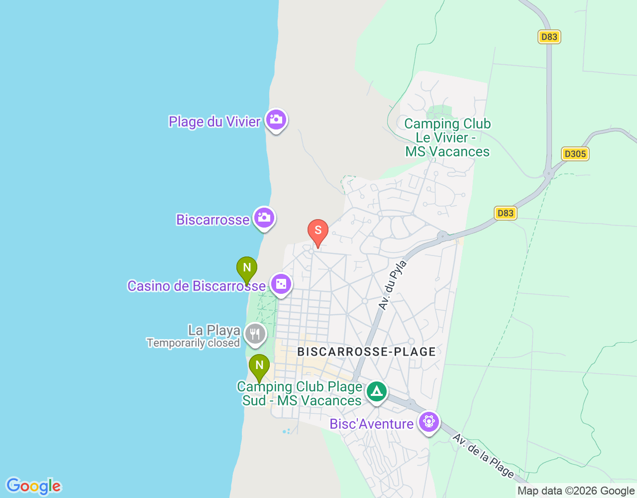Mapa de ubicación de Gang surf