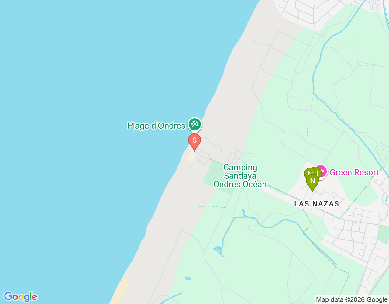 Mapa de ubicación de Go and Surf