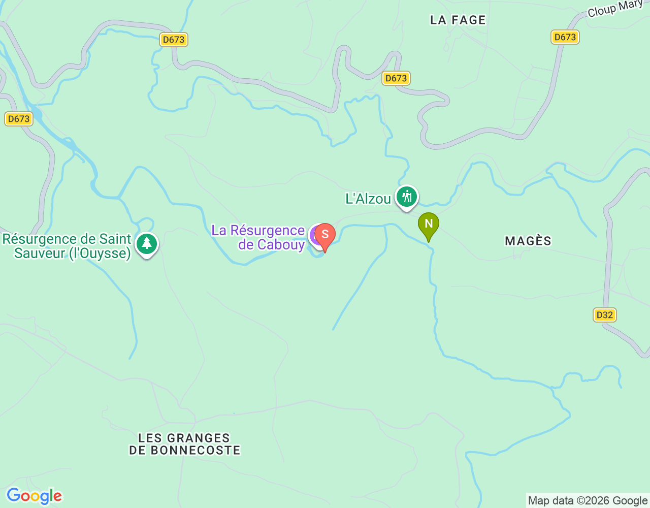 Mapa de ubicación de Gouffre de Cabouy