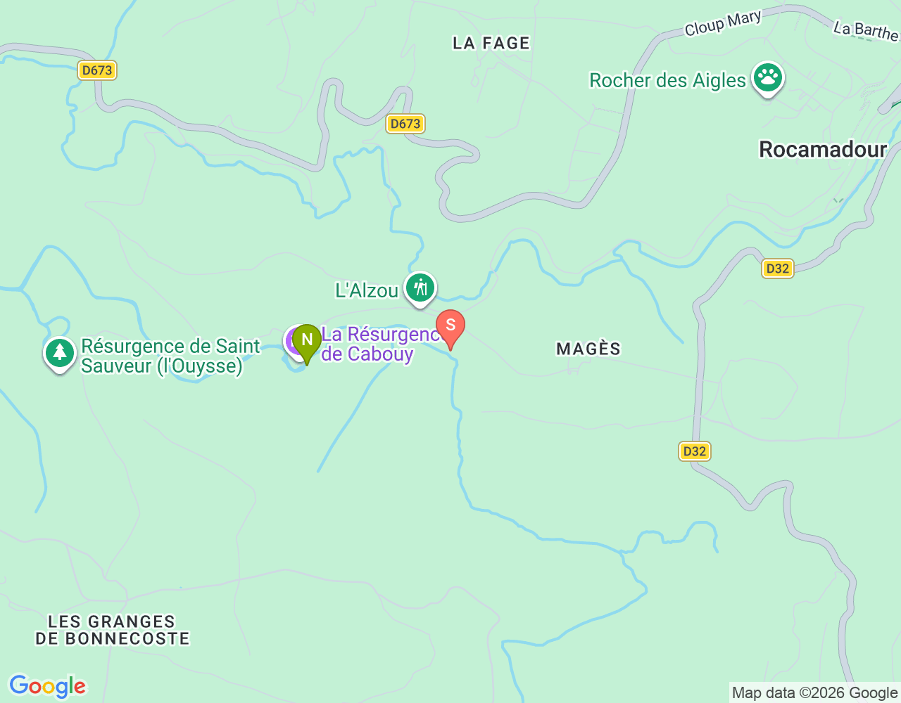 Mapa da localização de Gouffre de Poumayssen