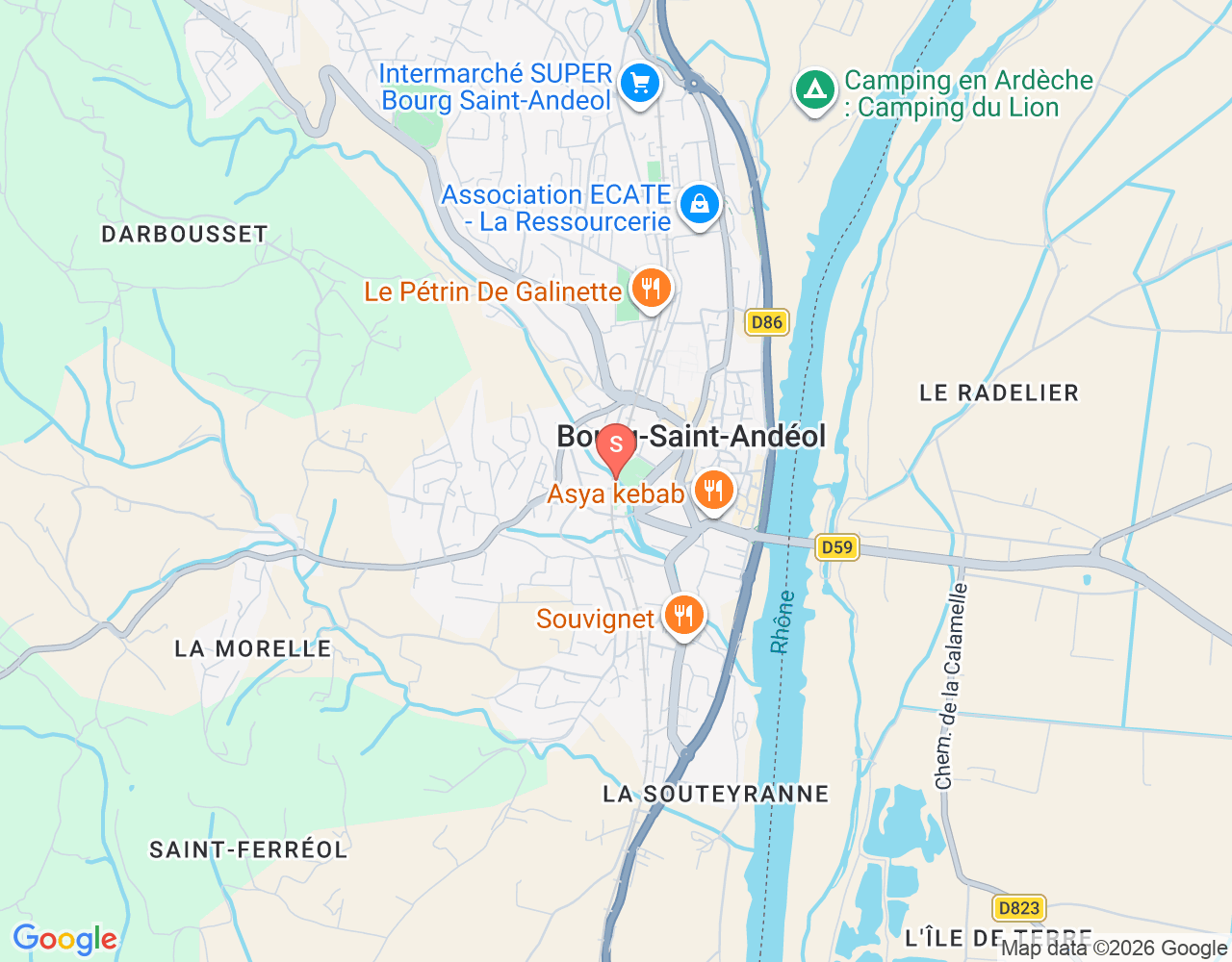Mapa da localização de Goul du Pont