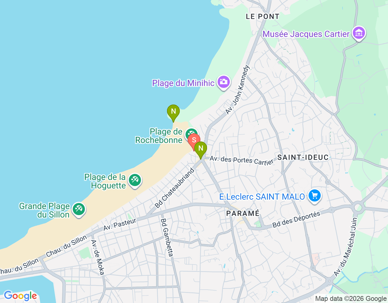 Mapa da localização de Hina Surf