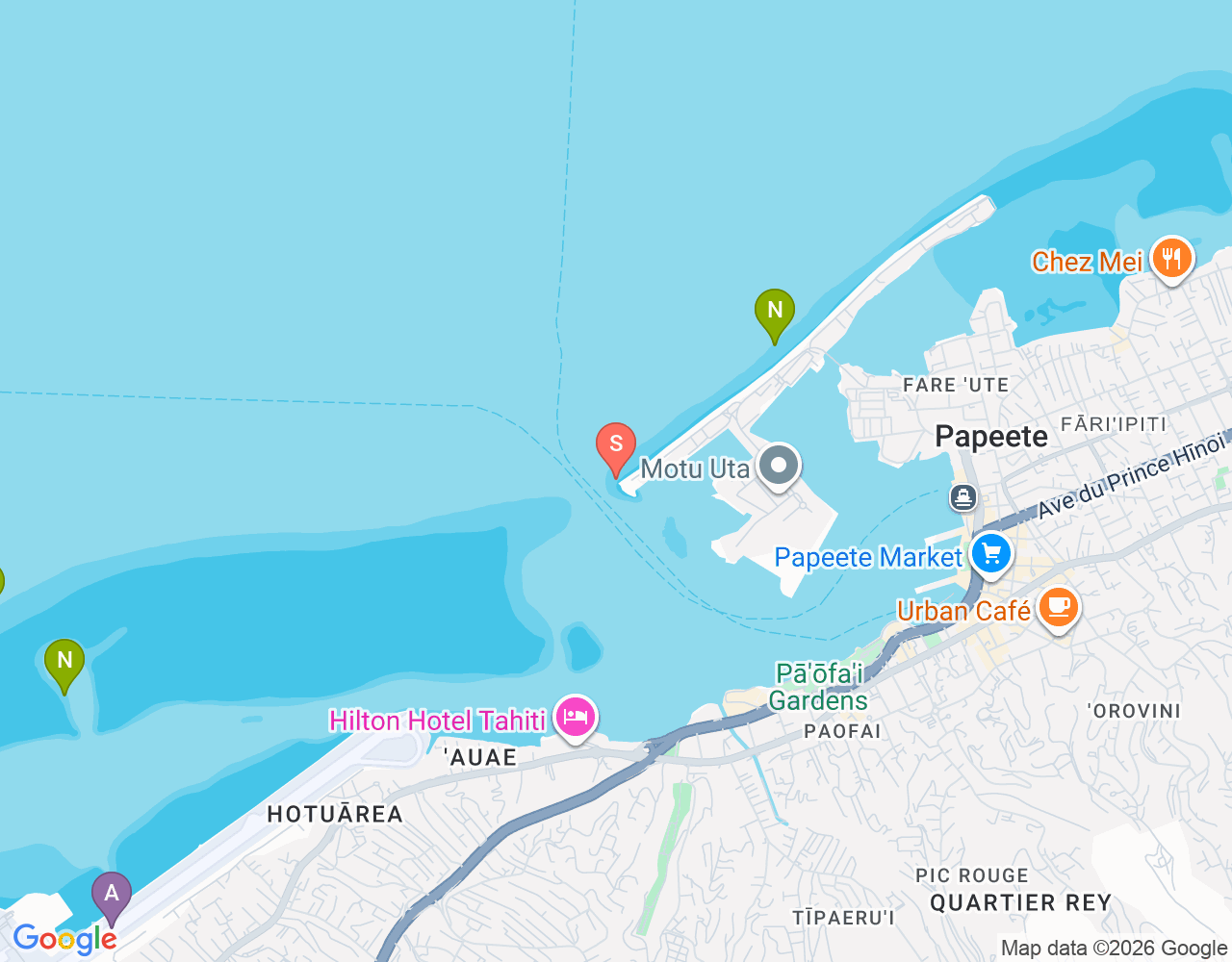 Mapa da localização de La Digue Reef
