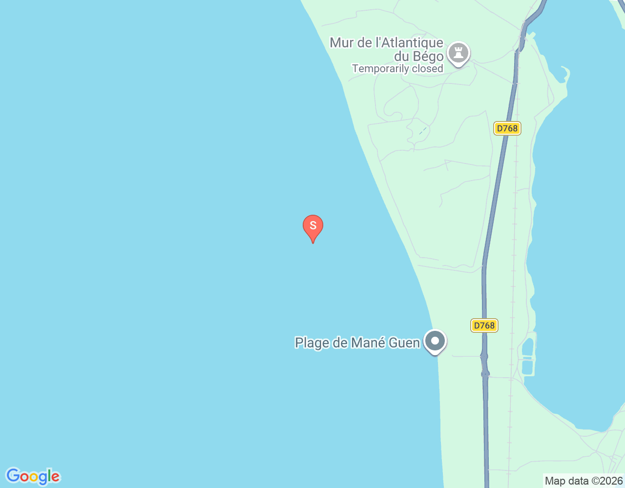 Mapa da localização de La Grande Plage