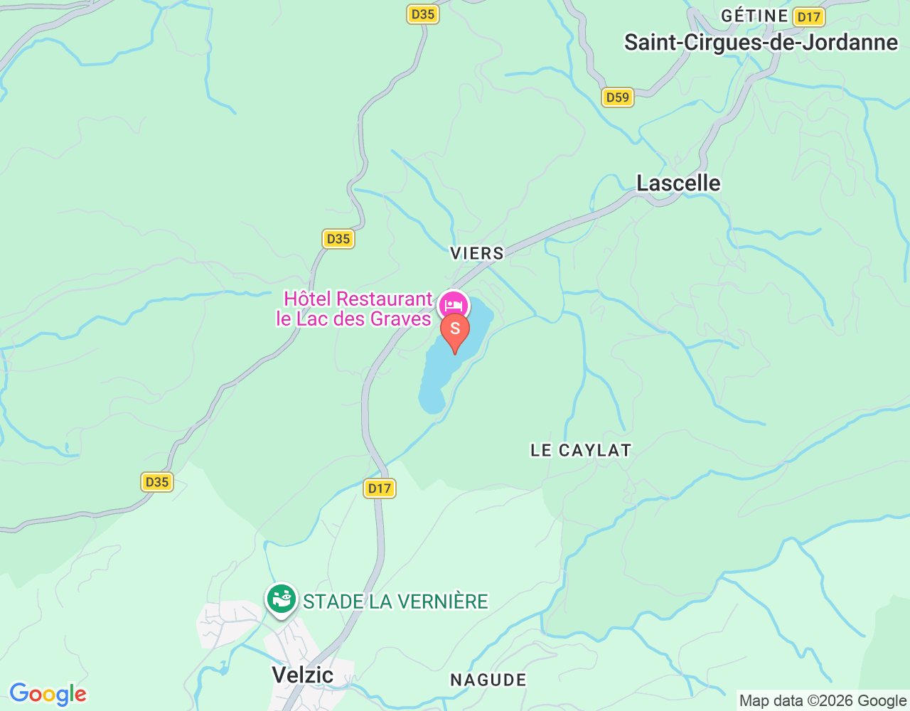 Mapa de ubicación de Lac des Graves