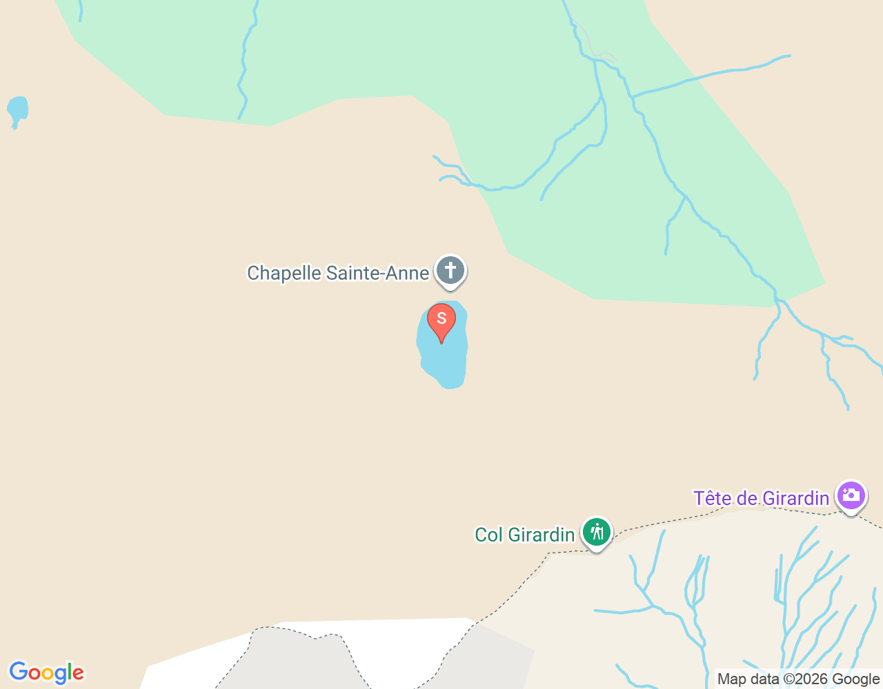 Mapa da localização de Lac Sainte-Anne