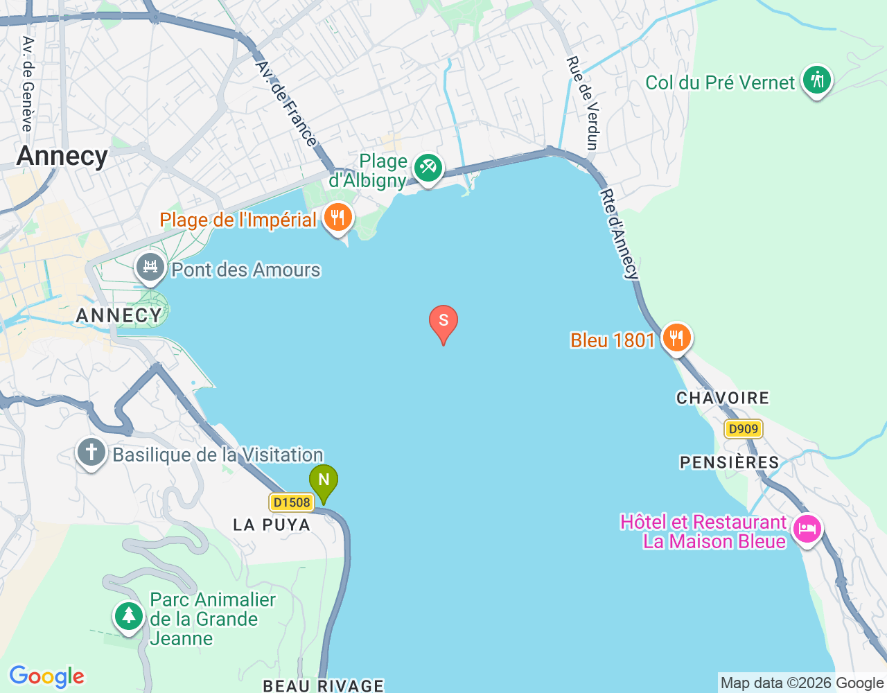 Mapa da localização de Le France