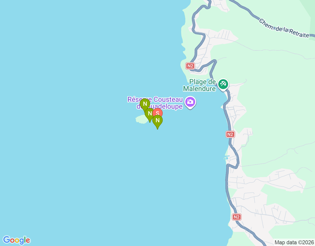 Mapa da localização de Le Jardin de Corail