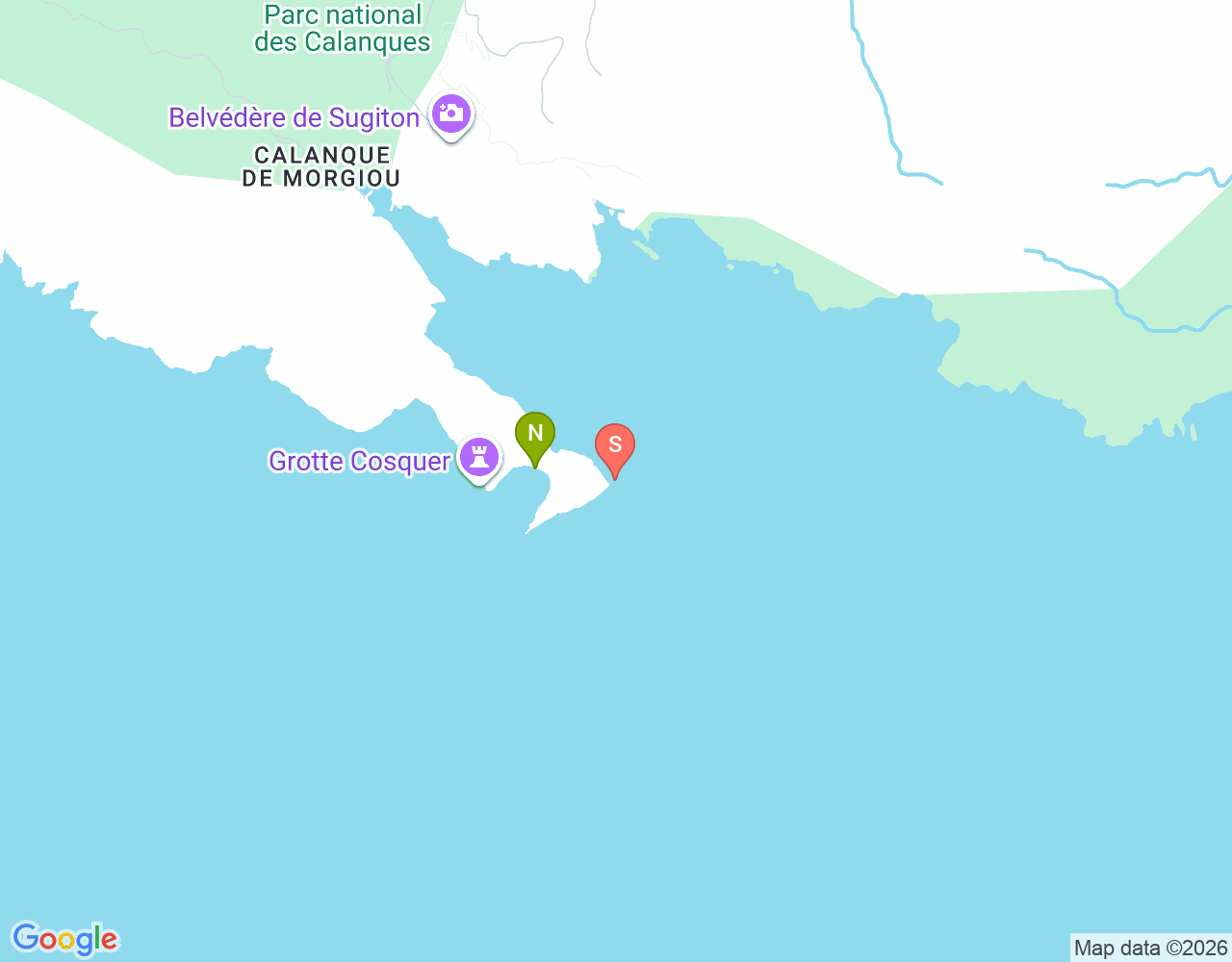 Mapa da localização de Les Canons