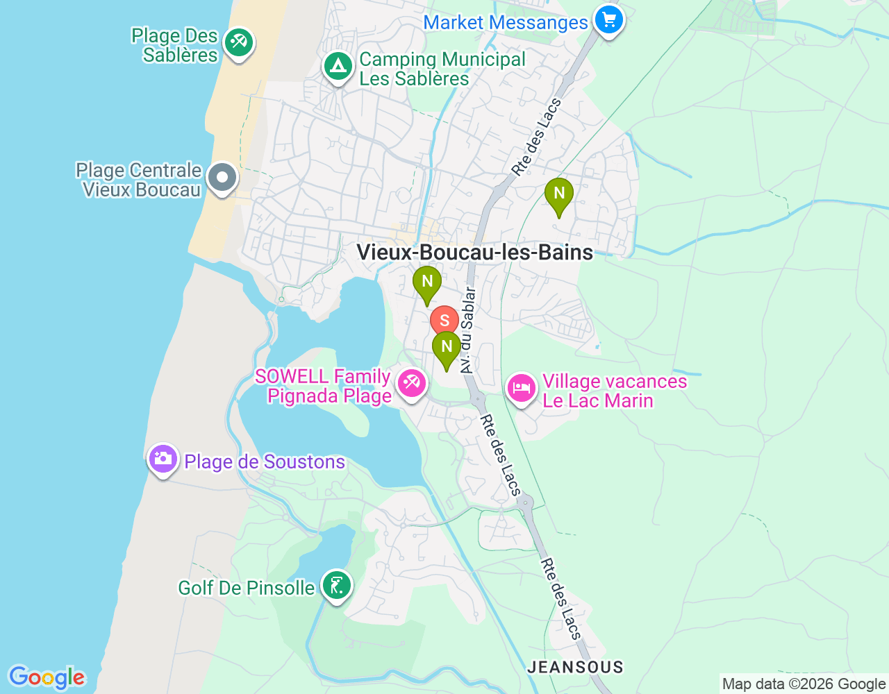 Mapa da localização de Nouvel Horizon Guest Center Landes