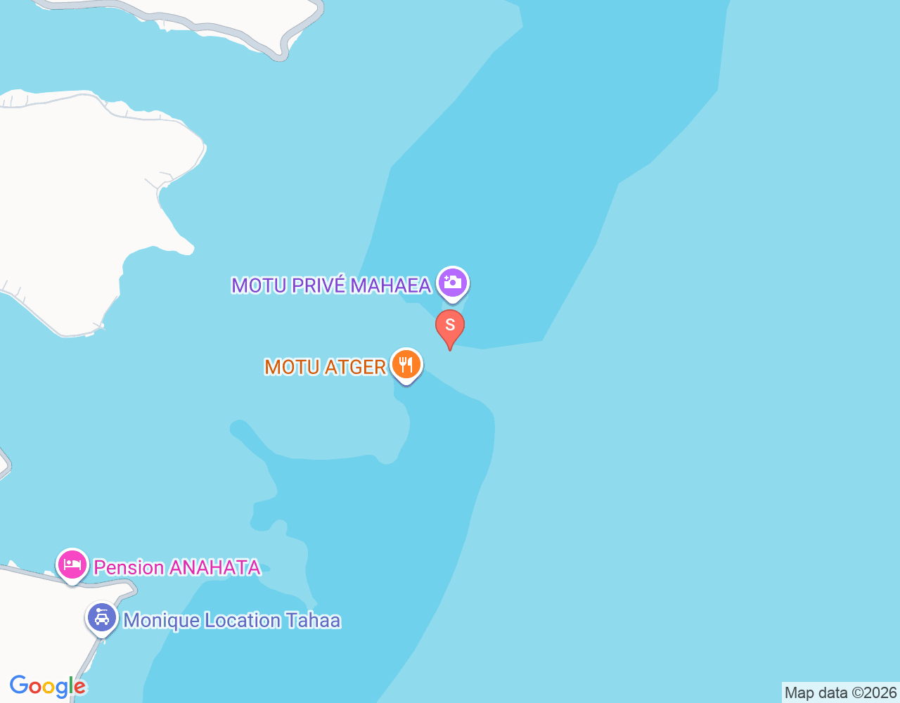 Mapa de ubicación de Passe de Céran - TAHAA