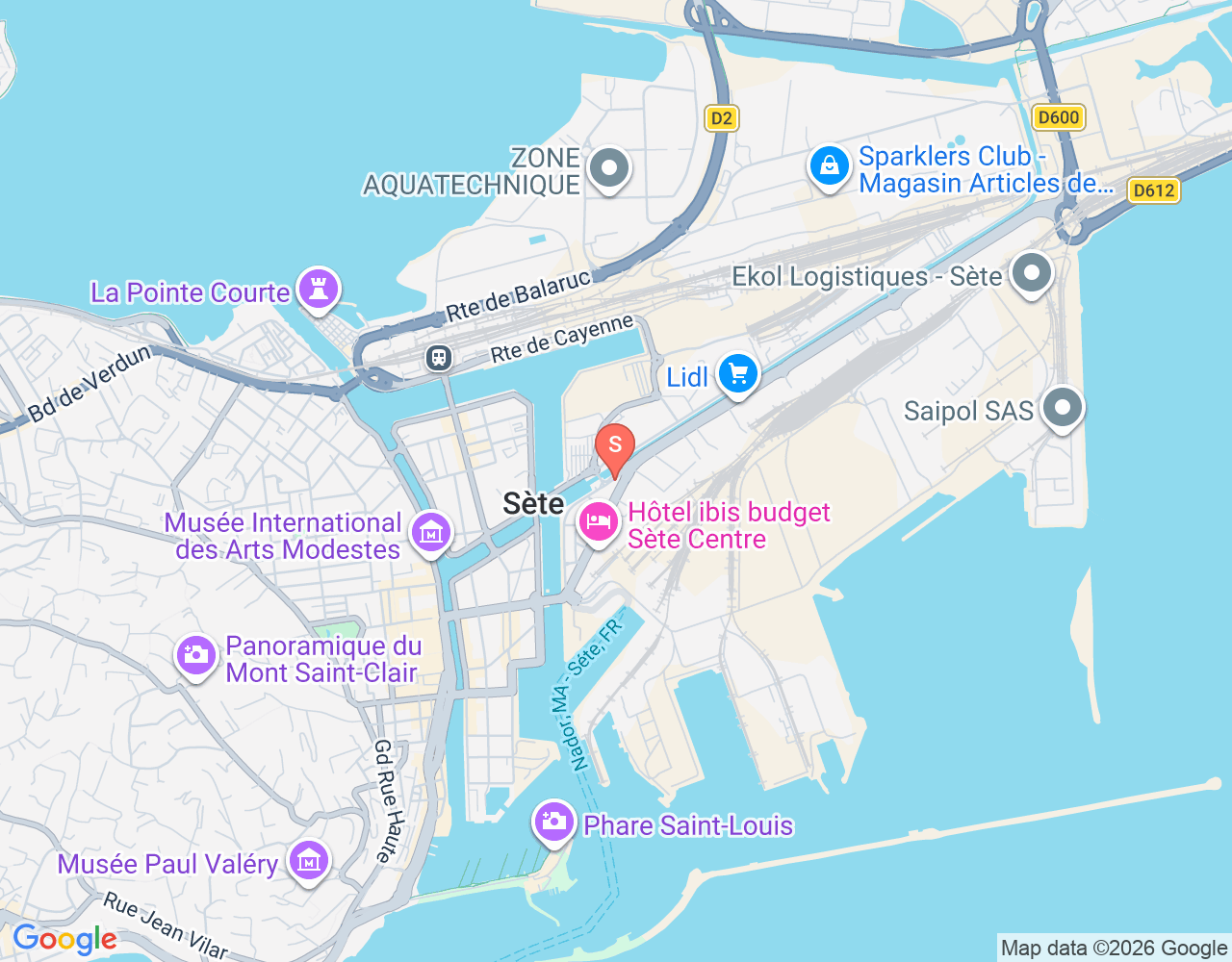 Mapa da localização de Pesca Sète