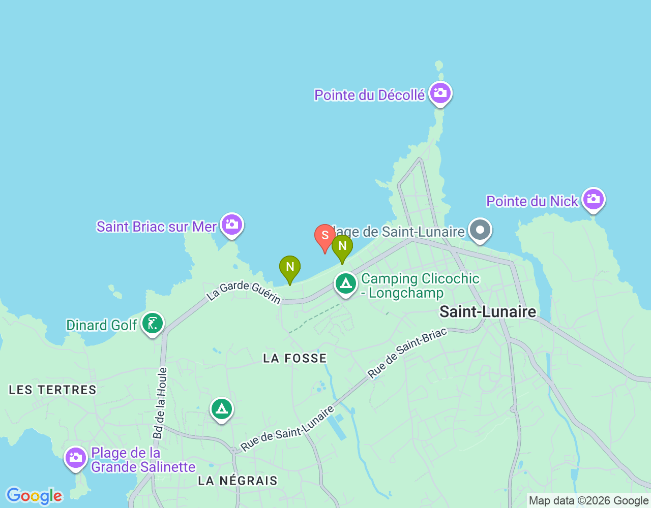 Plage de Longchamp location map