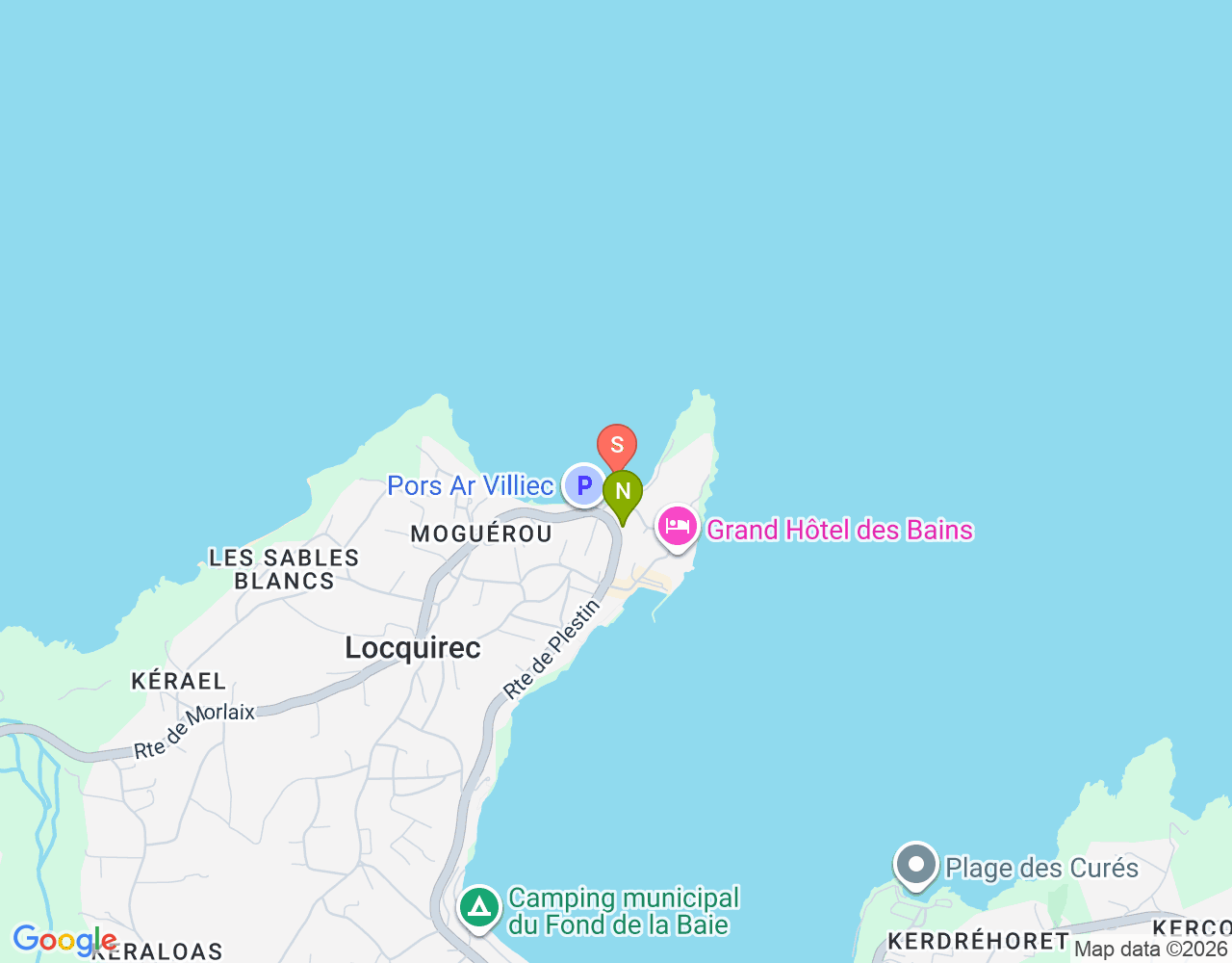 Mapa da localização de Plage de Porz ar Villiec