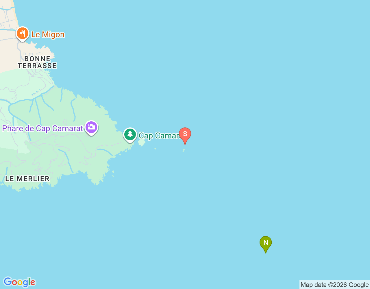 Mapa da localização de Roche Fouras