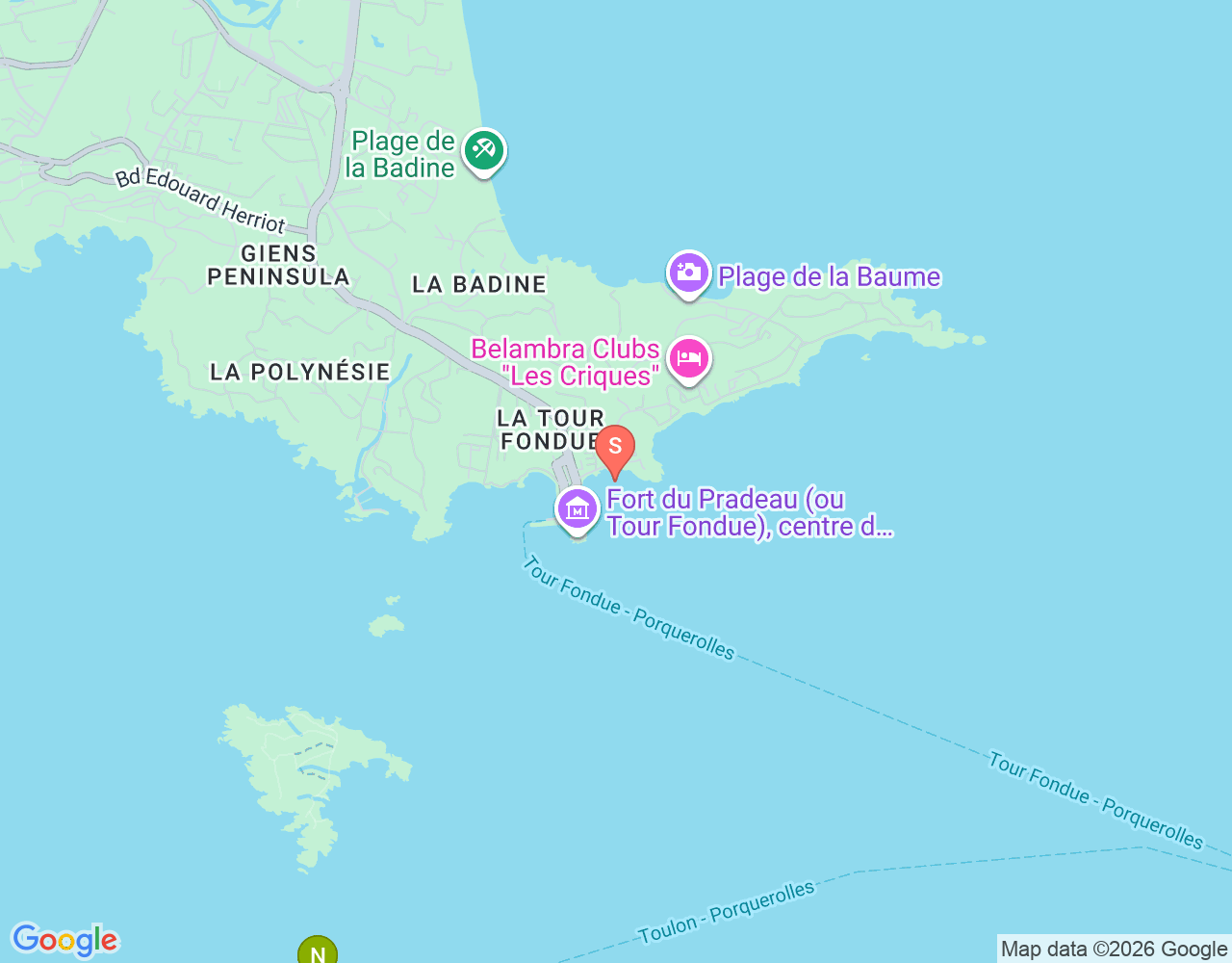 Mapa de ubicación de Sentier sous-marin