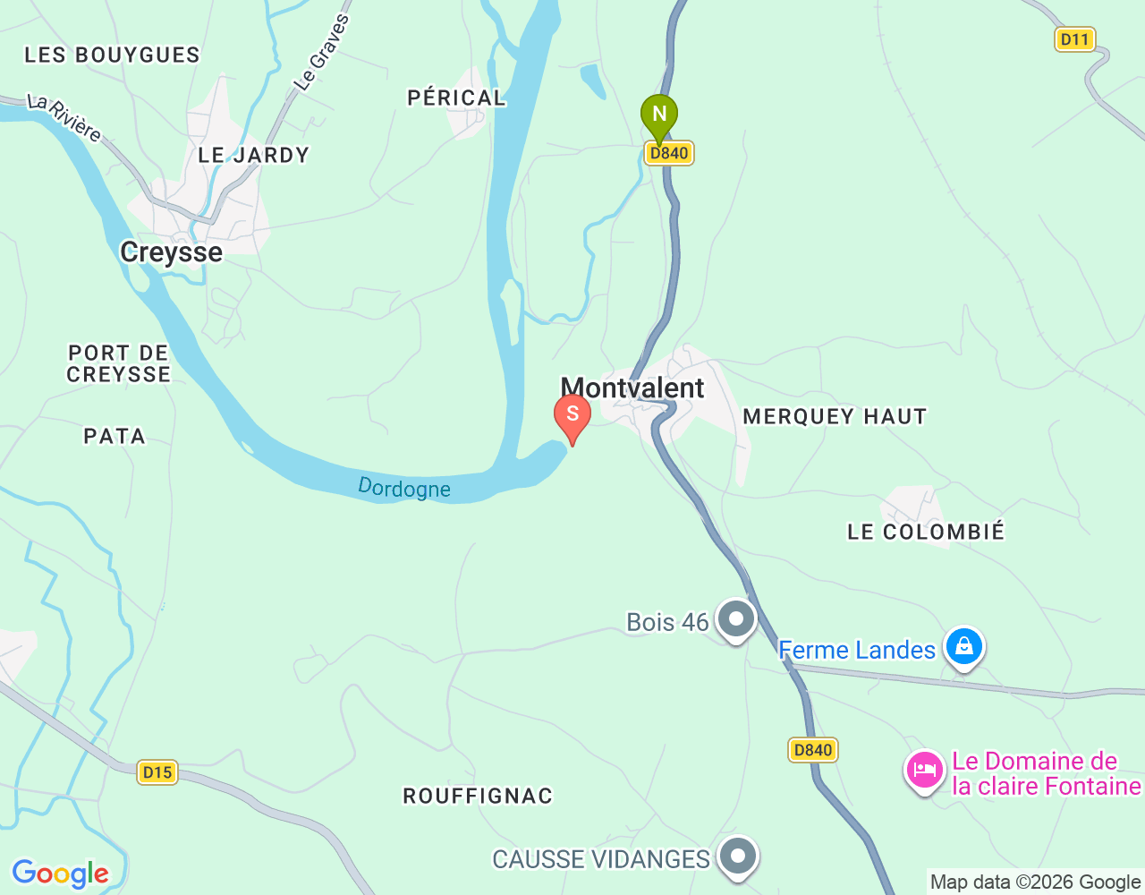 Mapa da localização de Source de la Finou