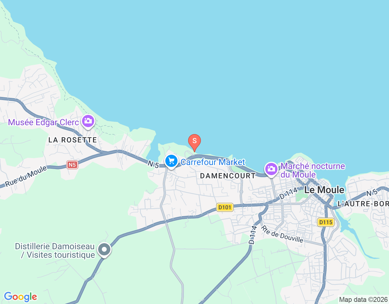 Spot de Damencourt location map