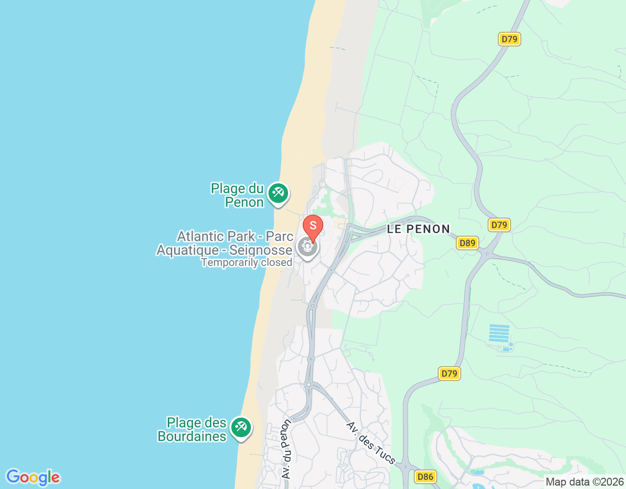 Sud Landes Kite location map
