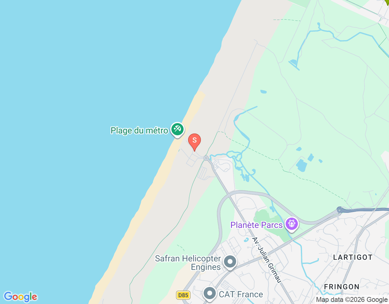 Mapa de ubicación de Surfescapade