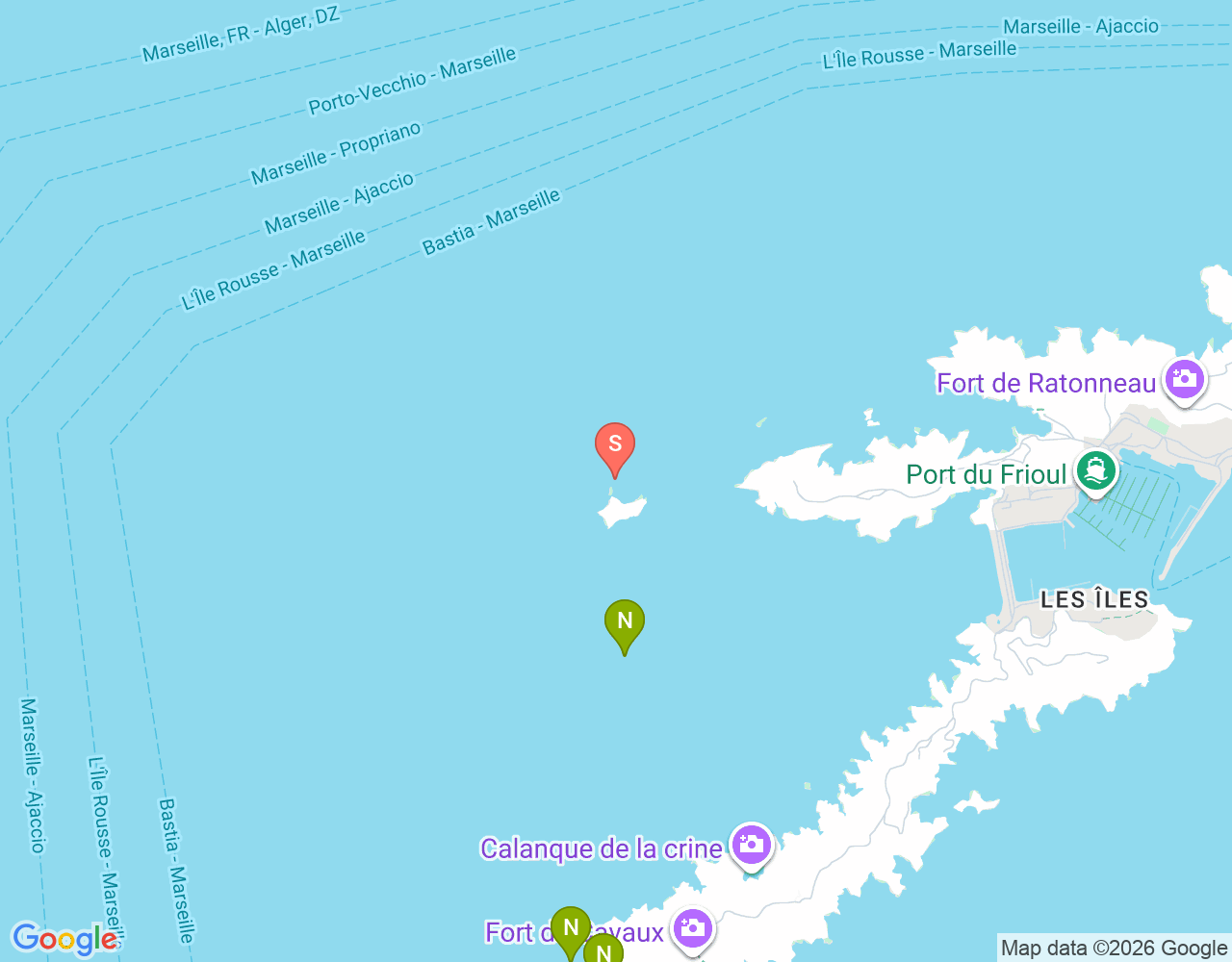 Mapa de ubicación de Tiboulen de frioul