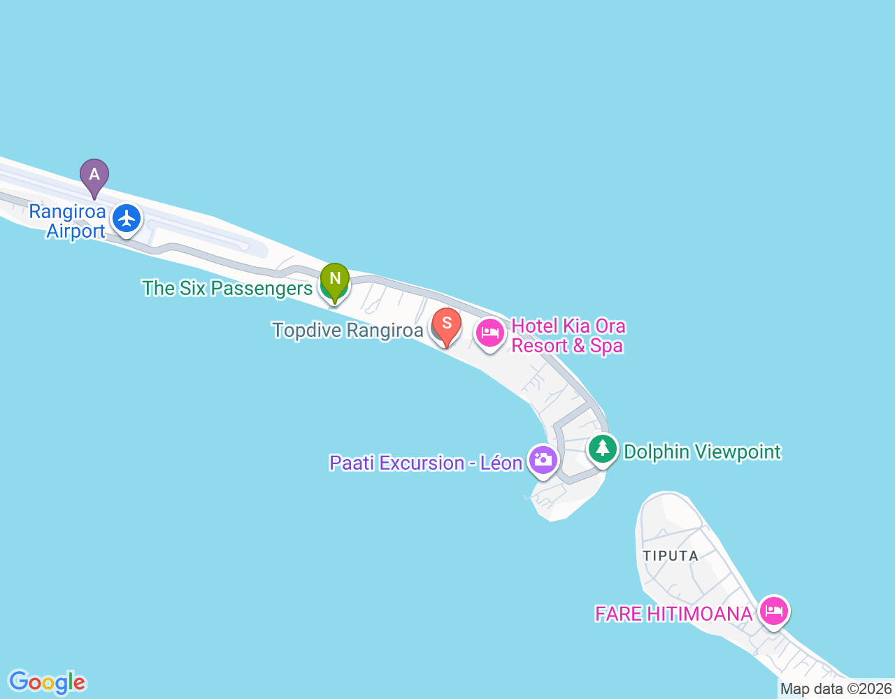 Mapa da localização de Top Dive