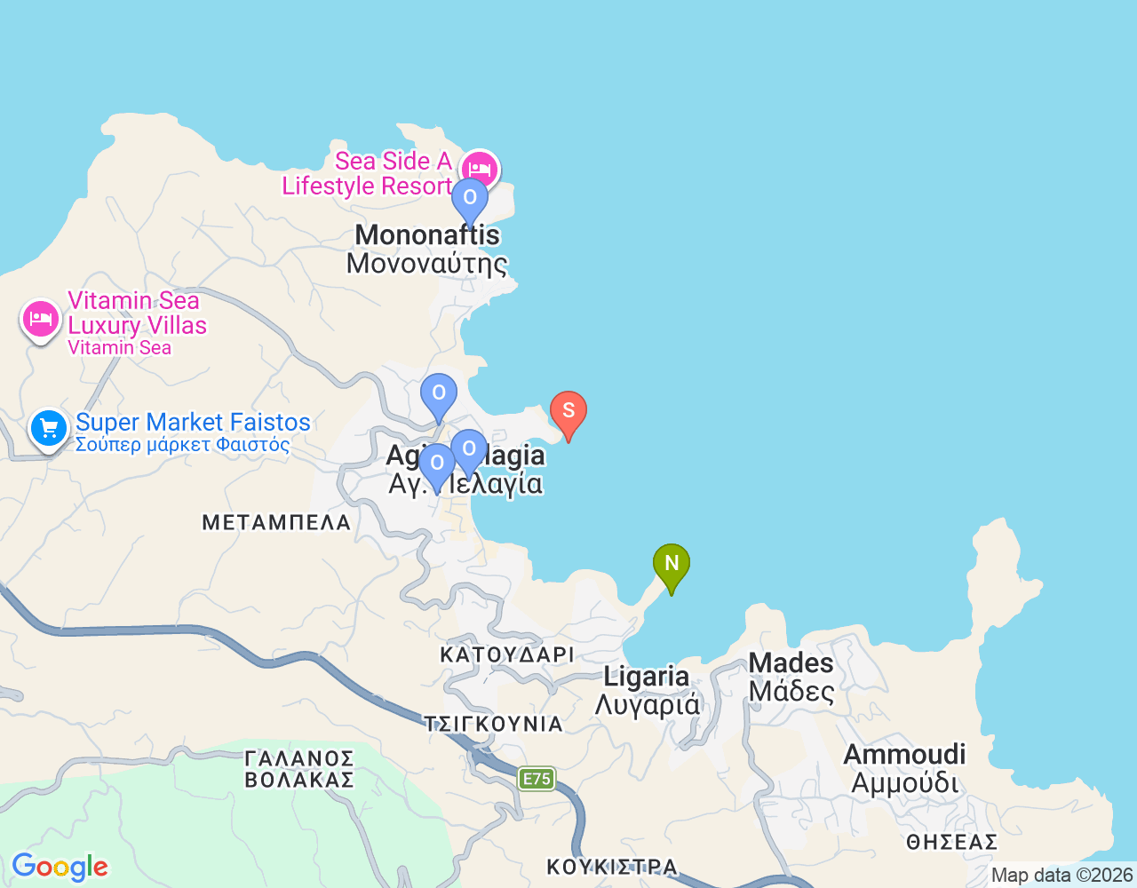 Mapa da localização de Mononaftis