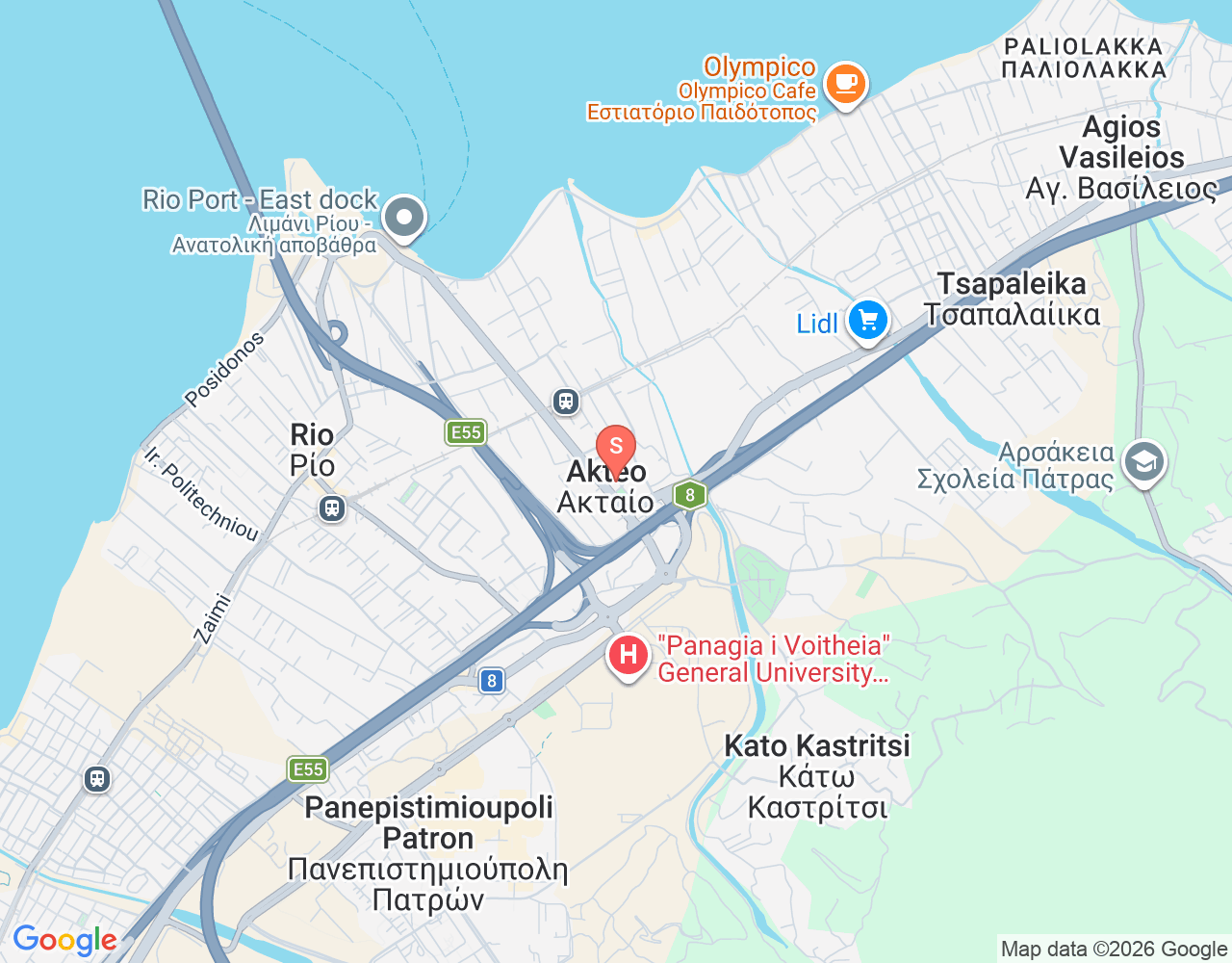 Mapa da localização de Nek Tec Rec Diving - Νεκτάριος Κατριβέσης