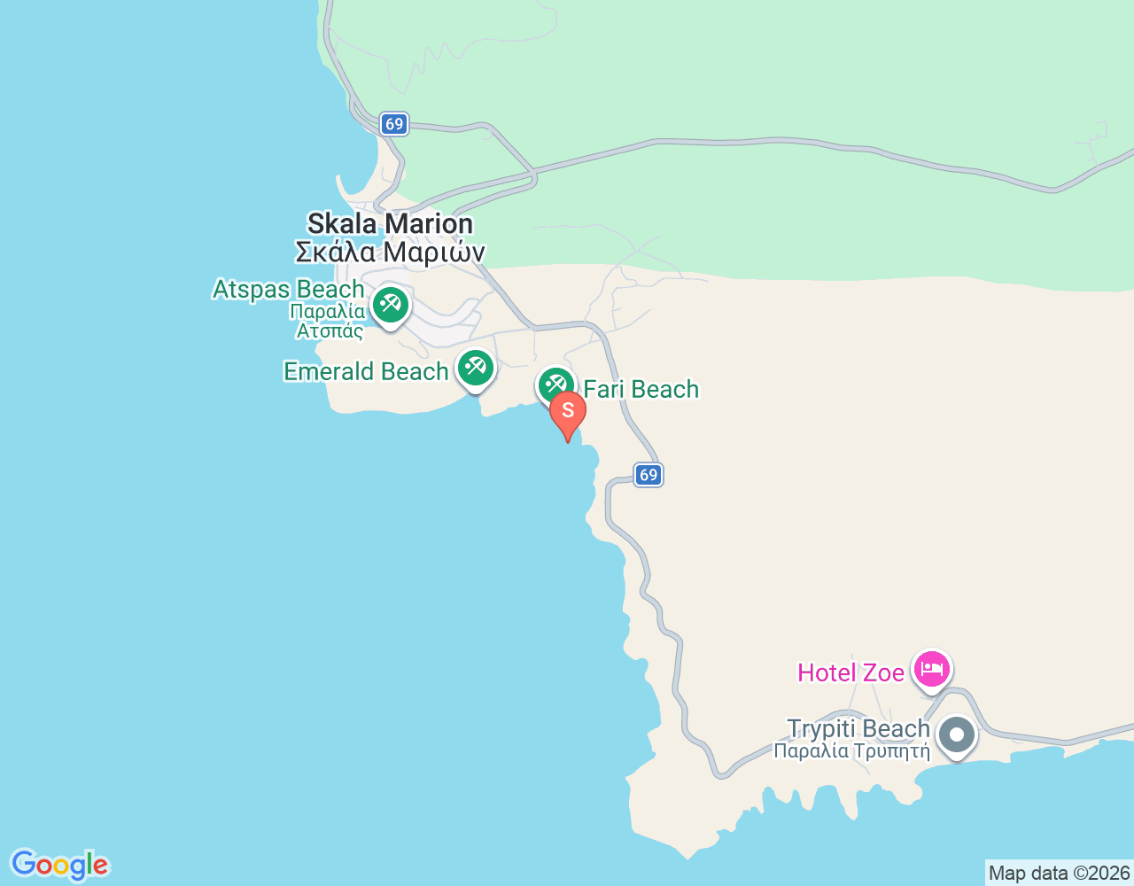 Mapa da localização de Φαρι