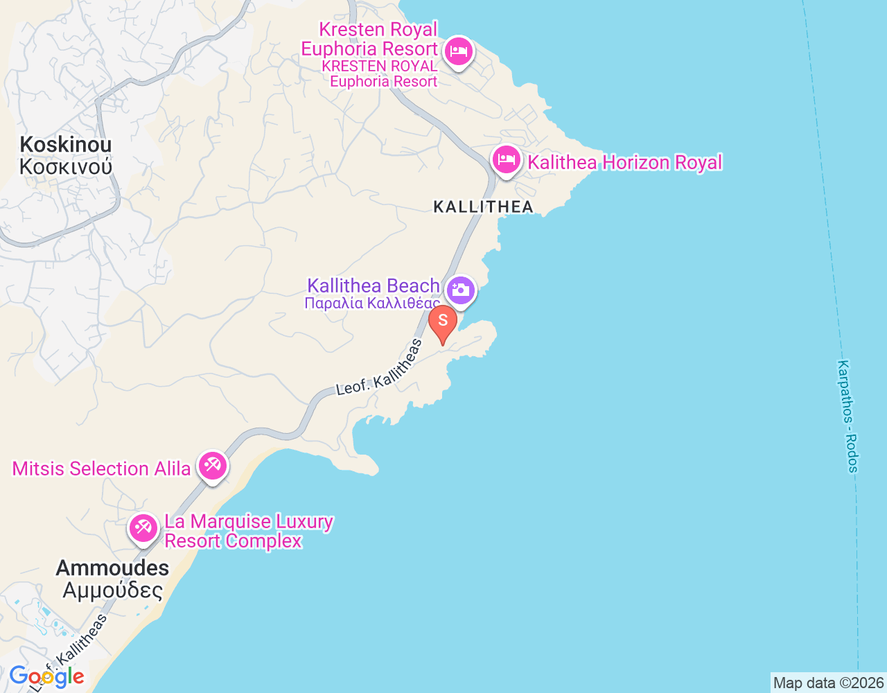 Mapa da localização de Καλλιθέα