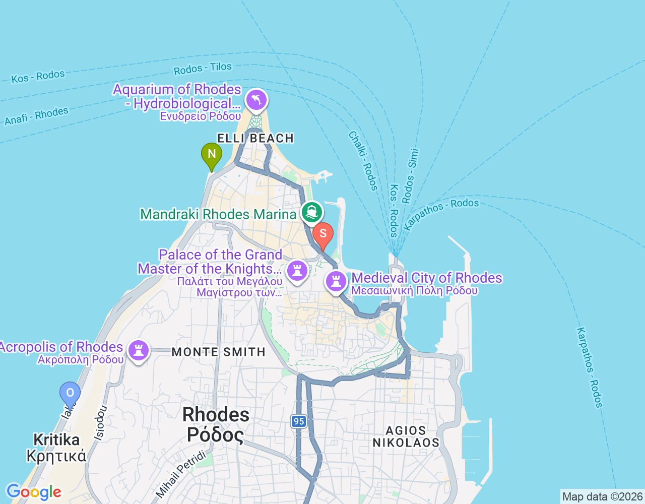Mapa de ubicación de Waterhoppers