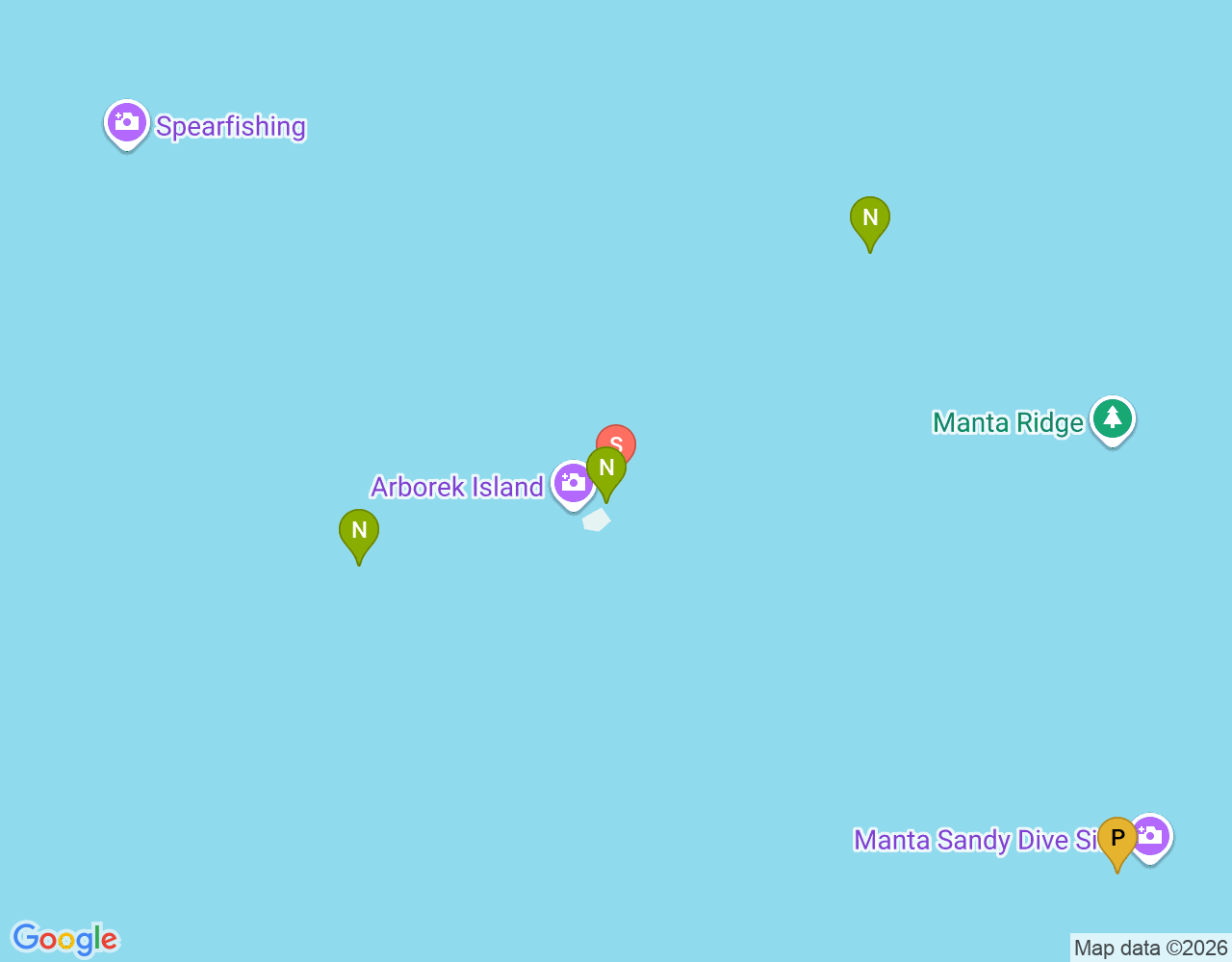 Mapa de ubicación de Aerborek Jetty