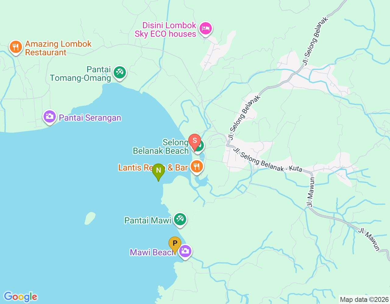 Aqia surf location map